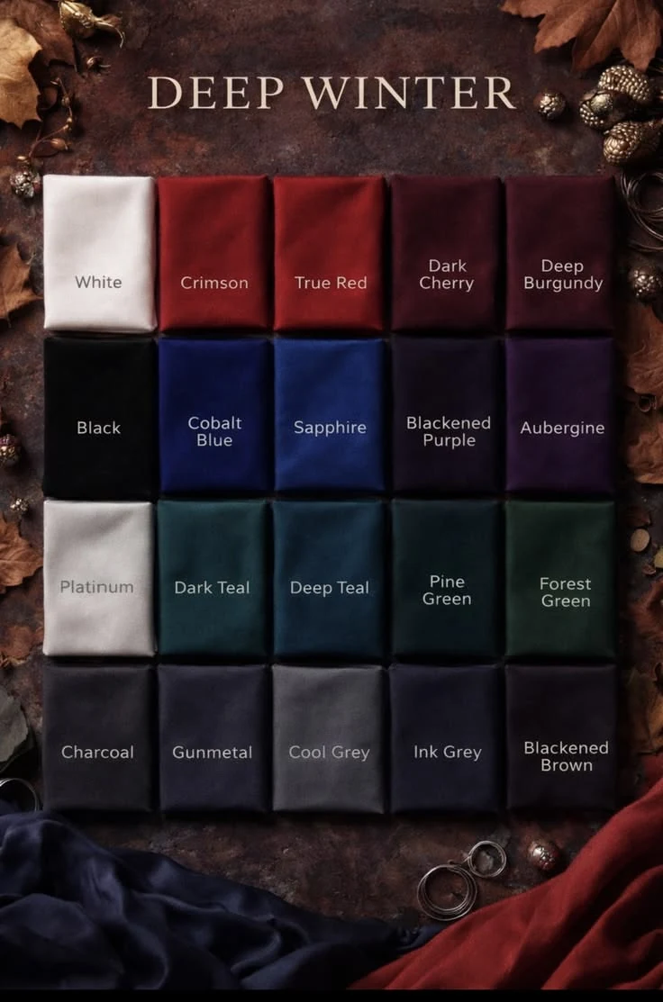 Ejemplo de paleta de color personalizada, estación Deep Winter